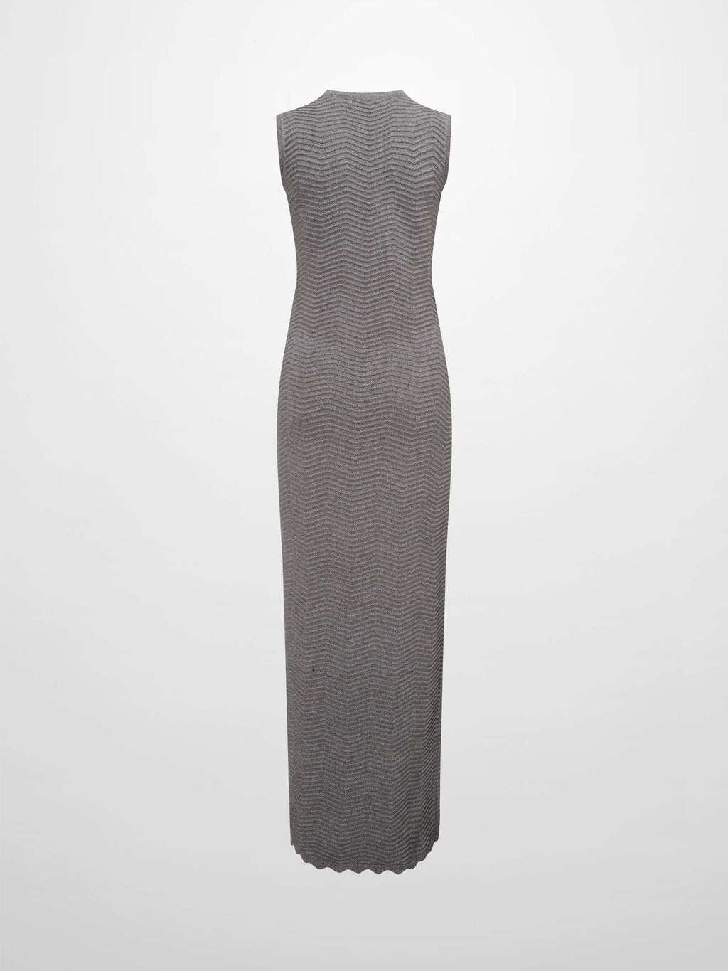 Wave Knit Slip Dress-Heathered Brown