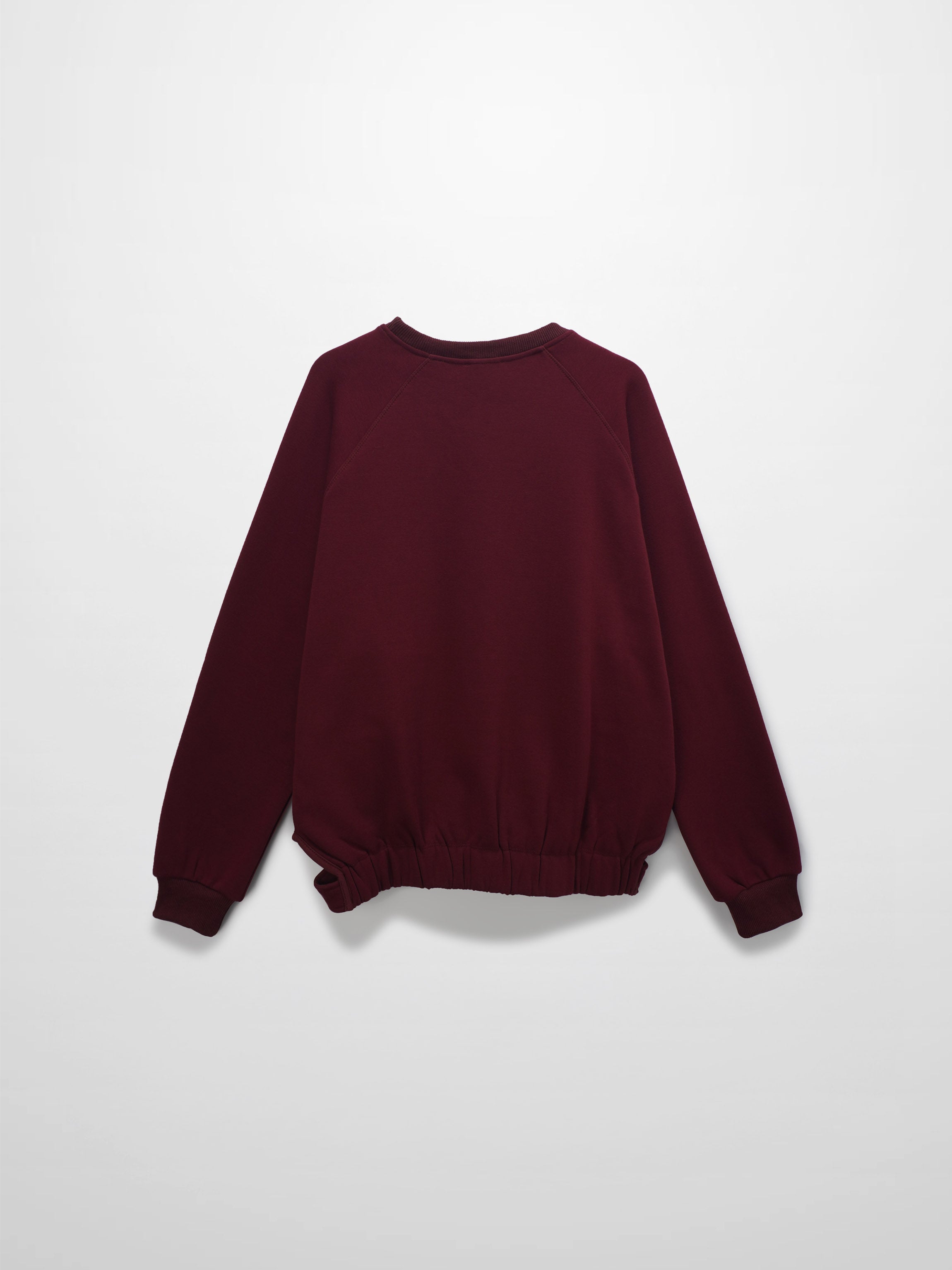 Side Strap Dolman Sweatshirt-Maroon