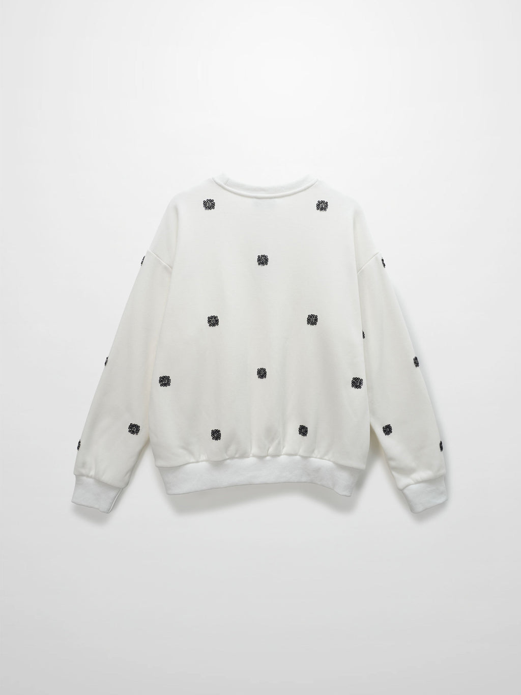 Embellished Sweatshirt-White/Black