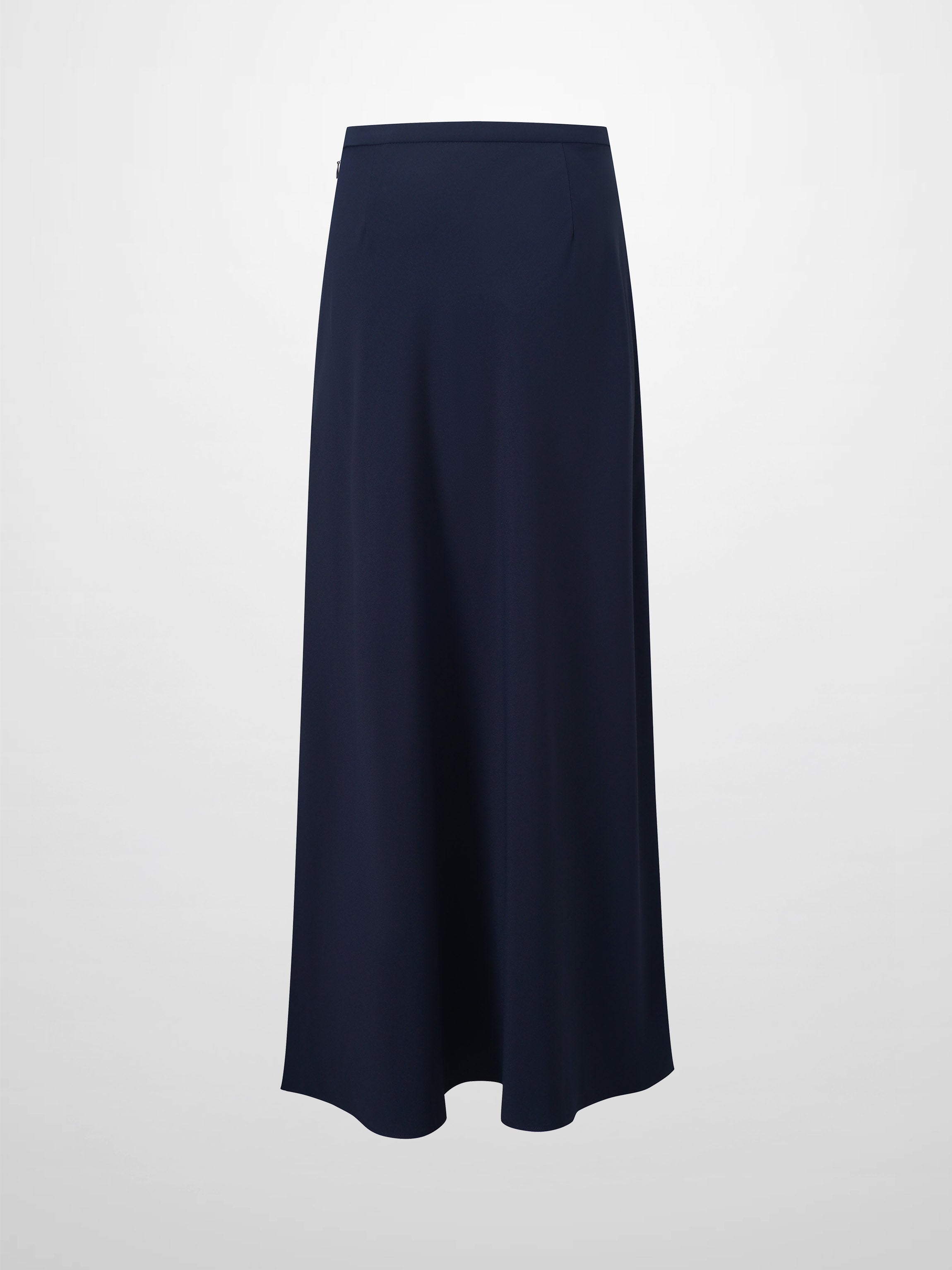 Crepe Flare Skirt-Navy