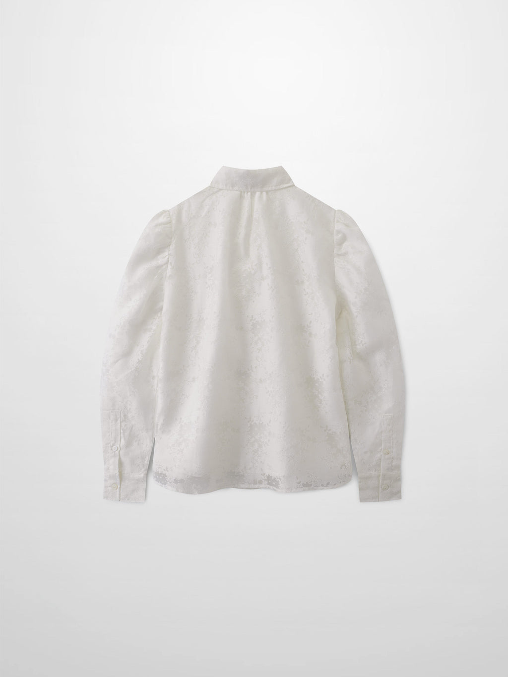 Puff Sleeve Lace Burnout-White