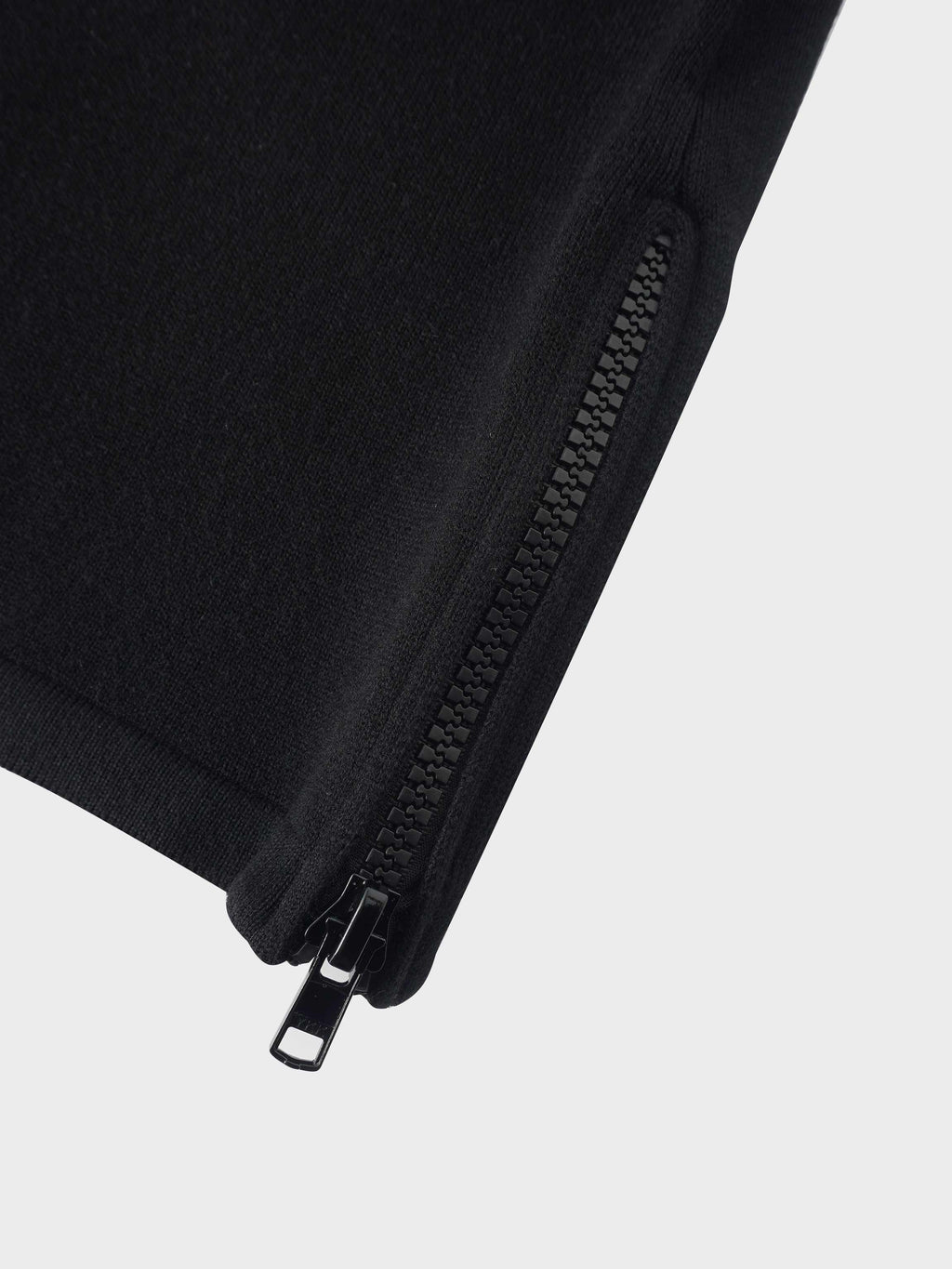 Side Zipper Straight Maxi Skirt-Black