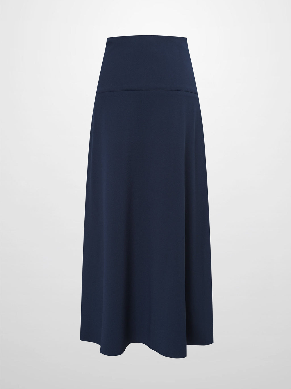 Side Button Yoke Skirt-Navy
