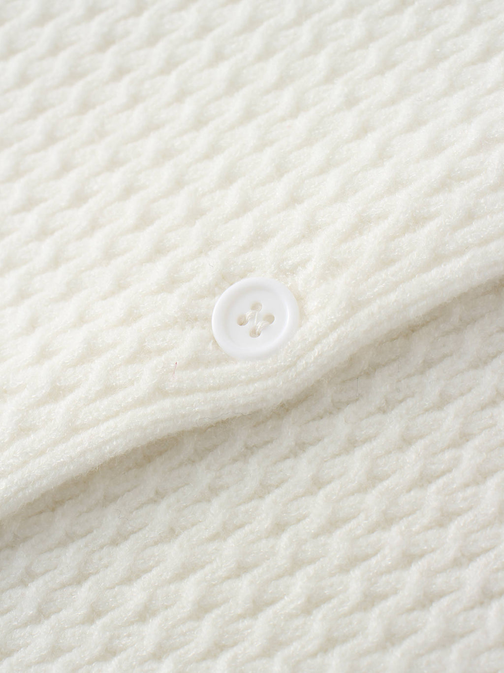Textured Crew Cardigan-Ivory