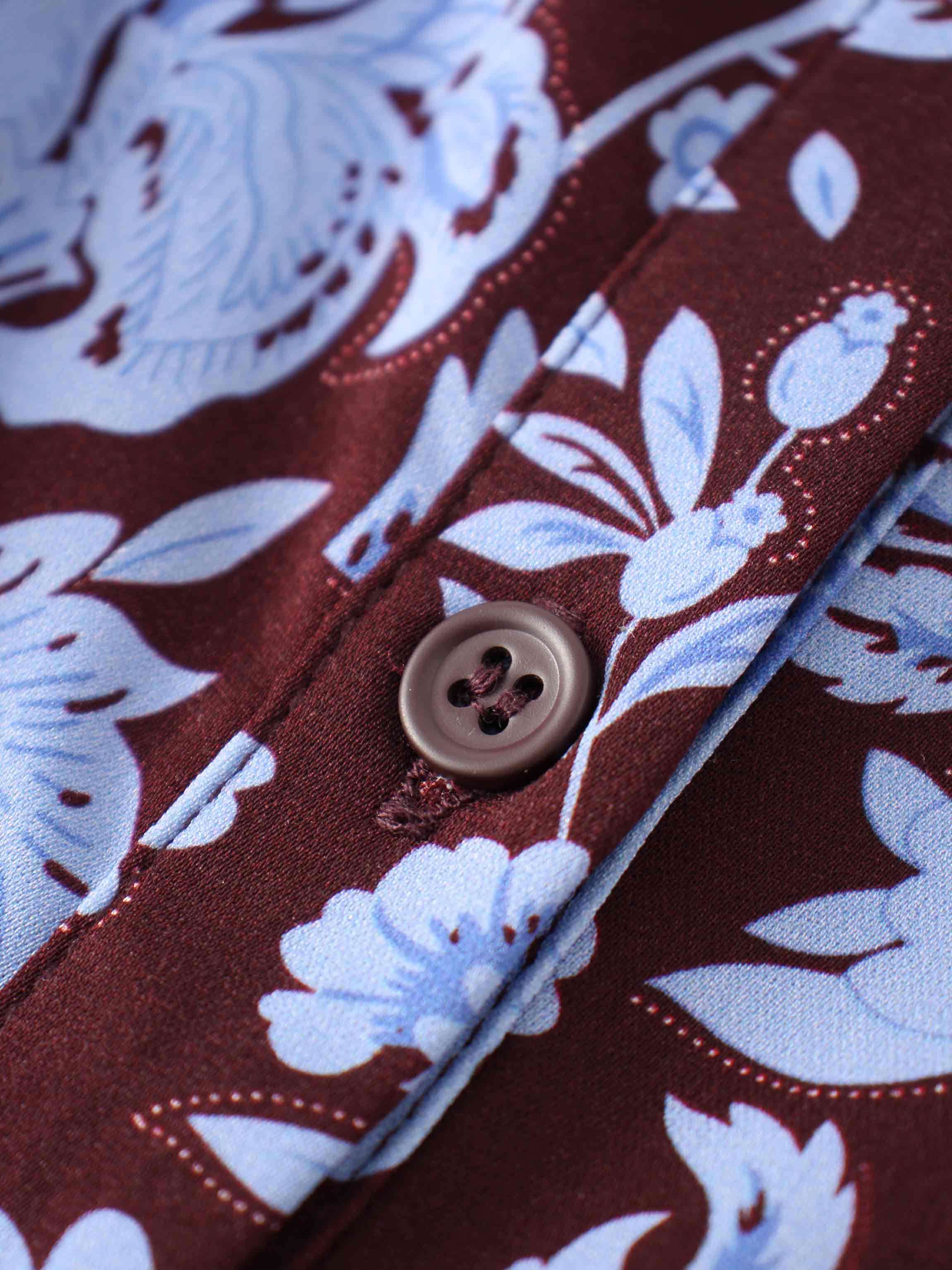 Front Shirred Shirtdress-Lilac Floral