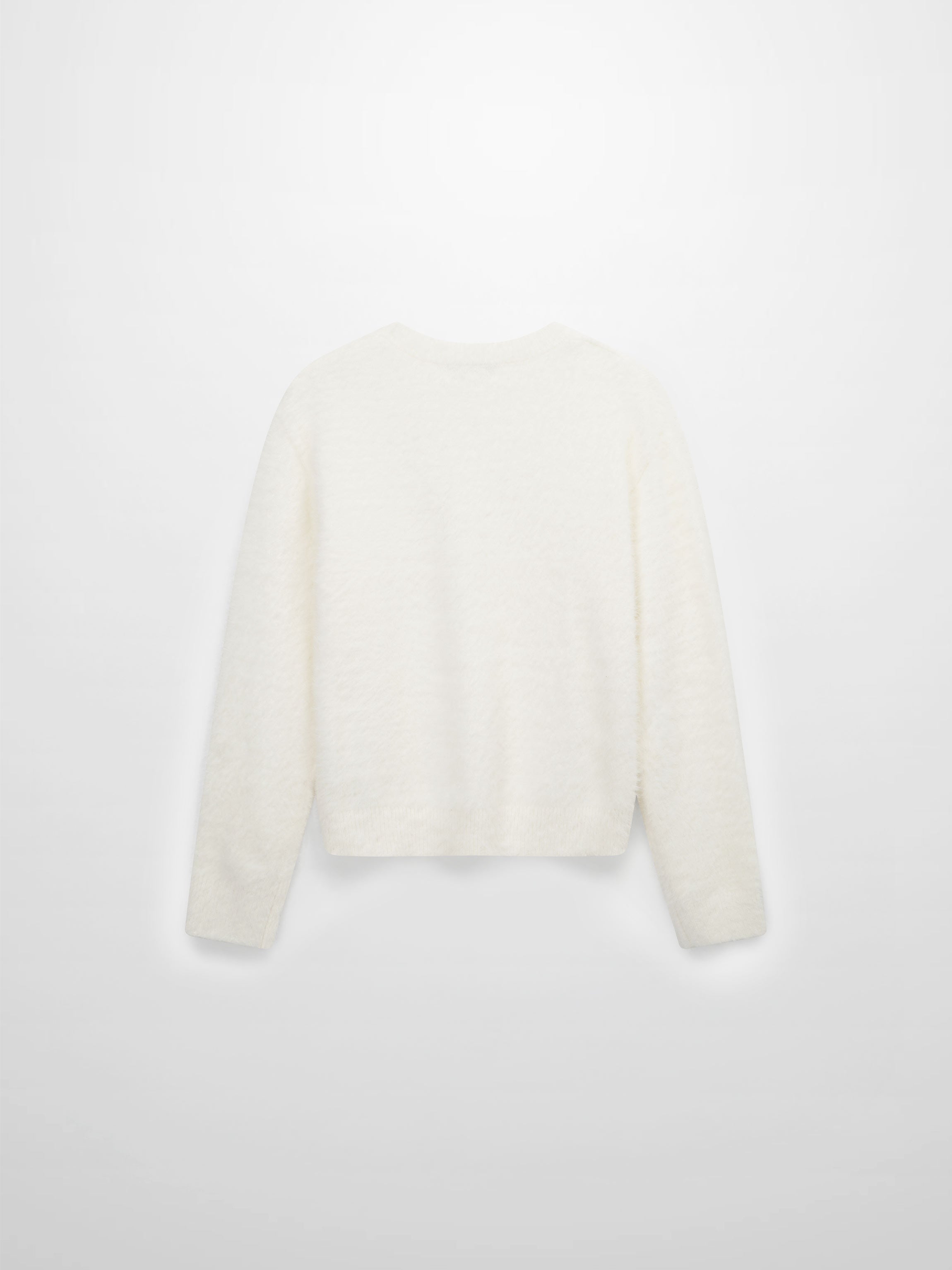 Mohair Crew Neck Sweater-Cream
