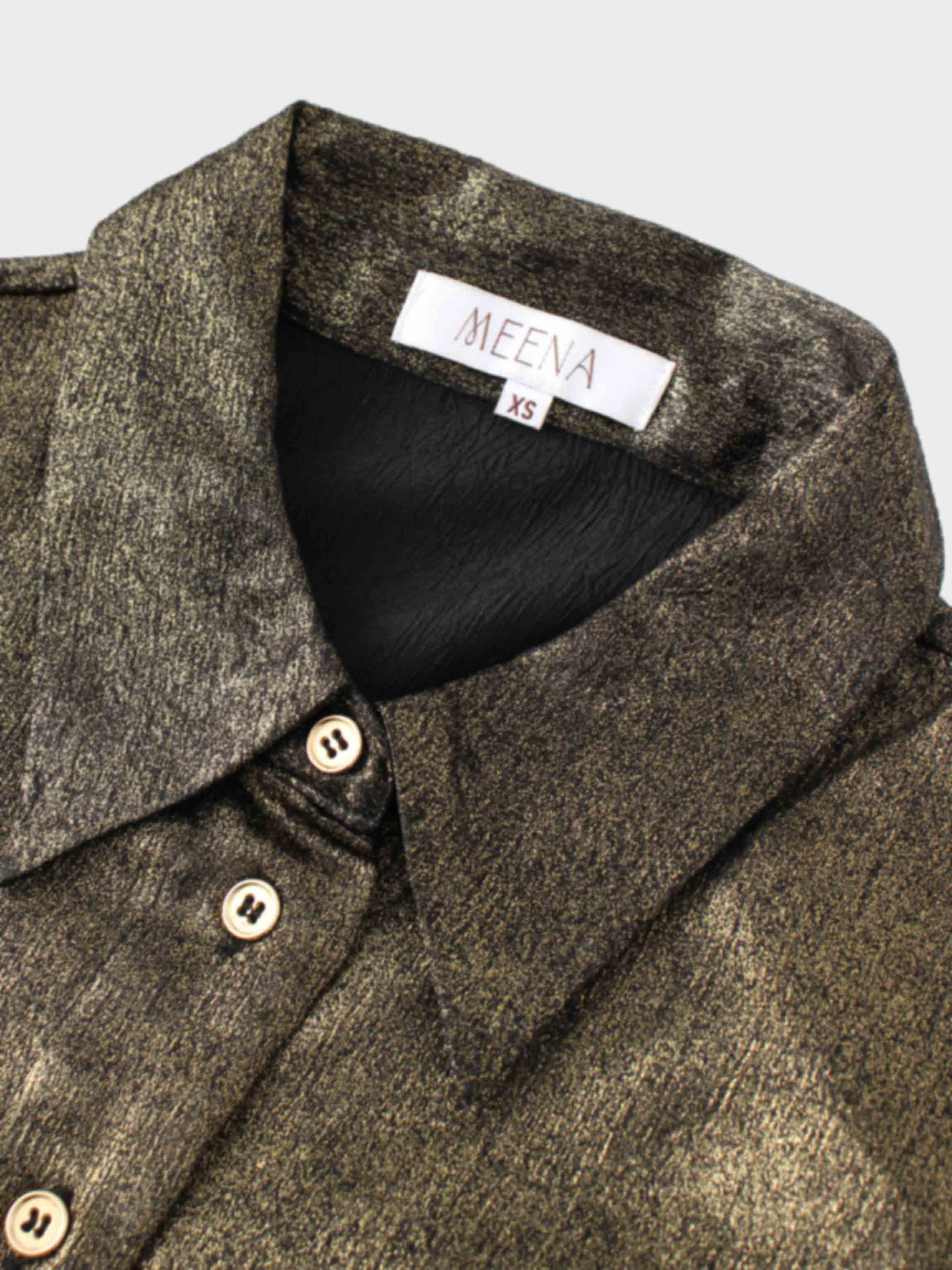 Wrap Shirtdress-Gold