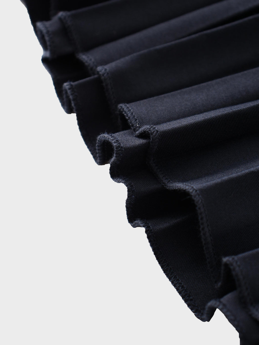 Mix Pleat Skirt-Navy