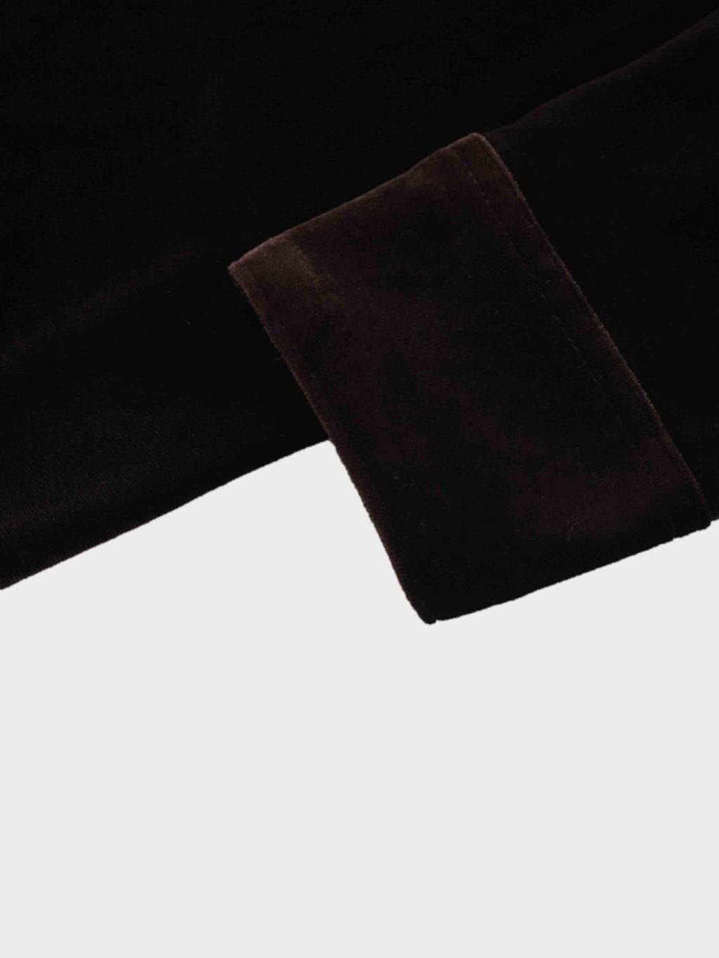 Velour Button Down Blouse-Brown