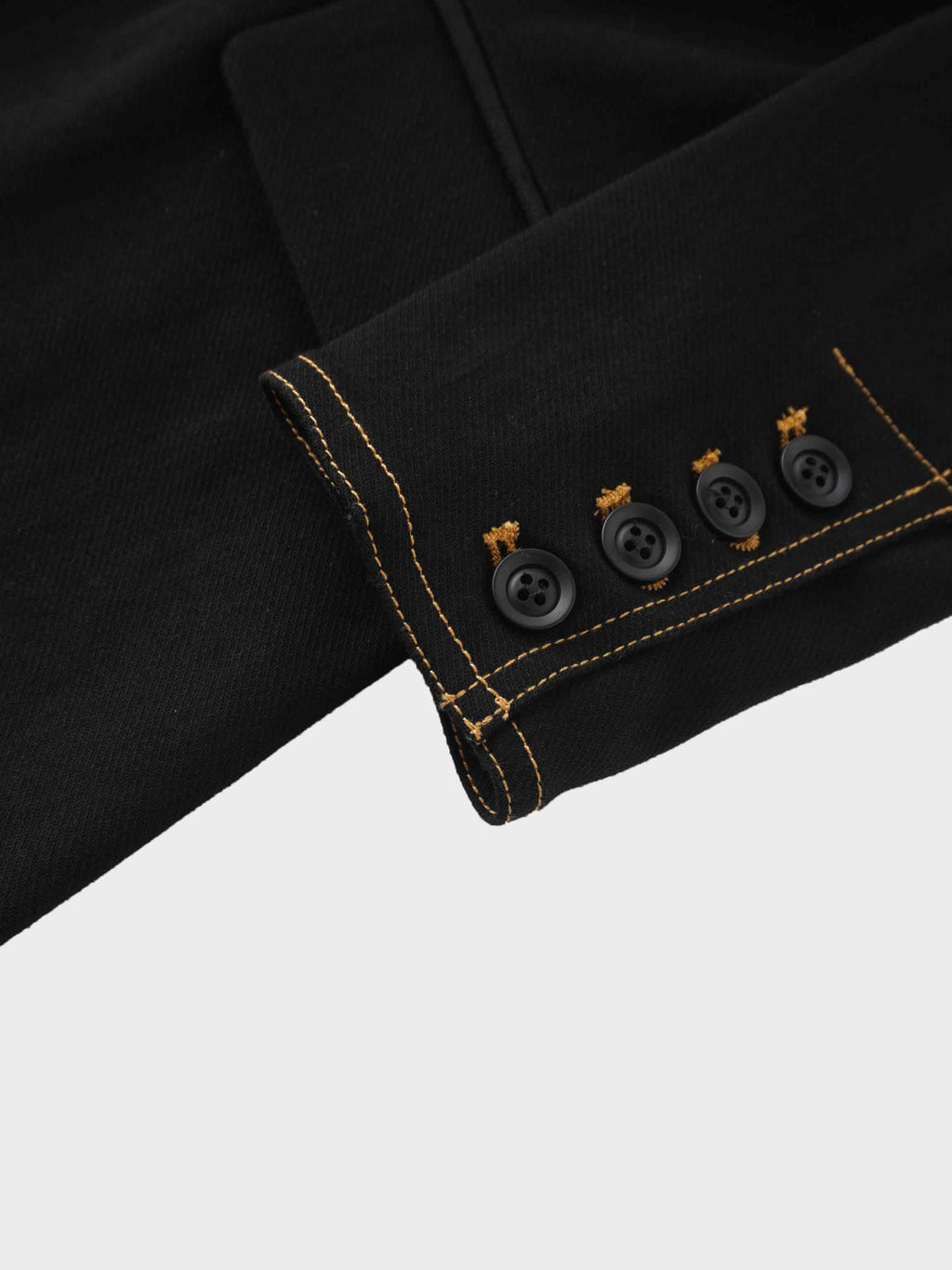 Stretch Denim Blazer-Black