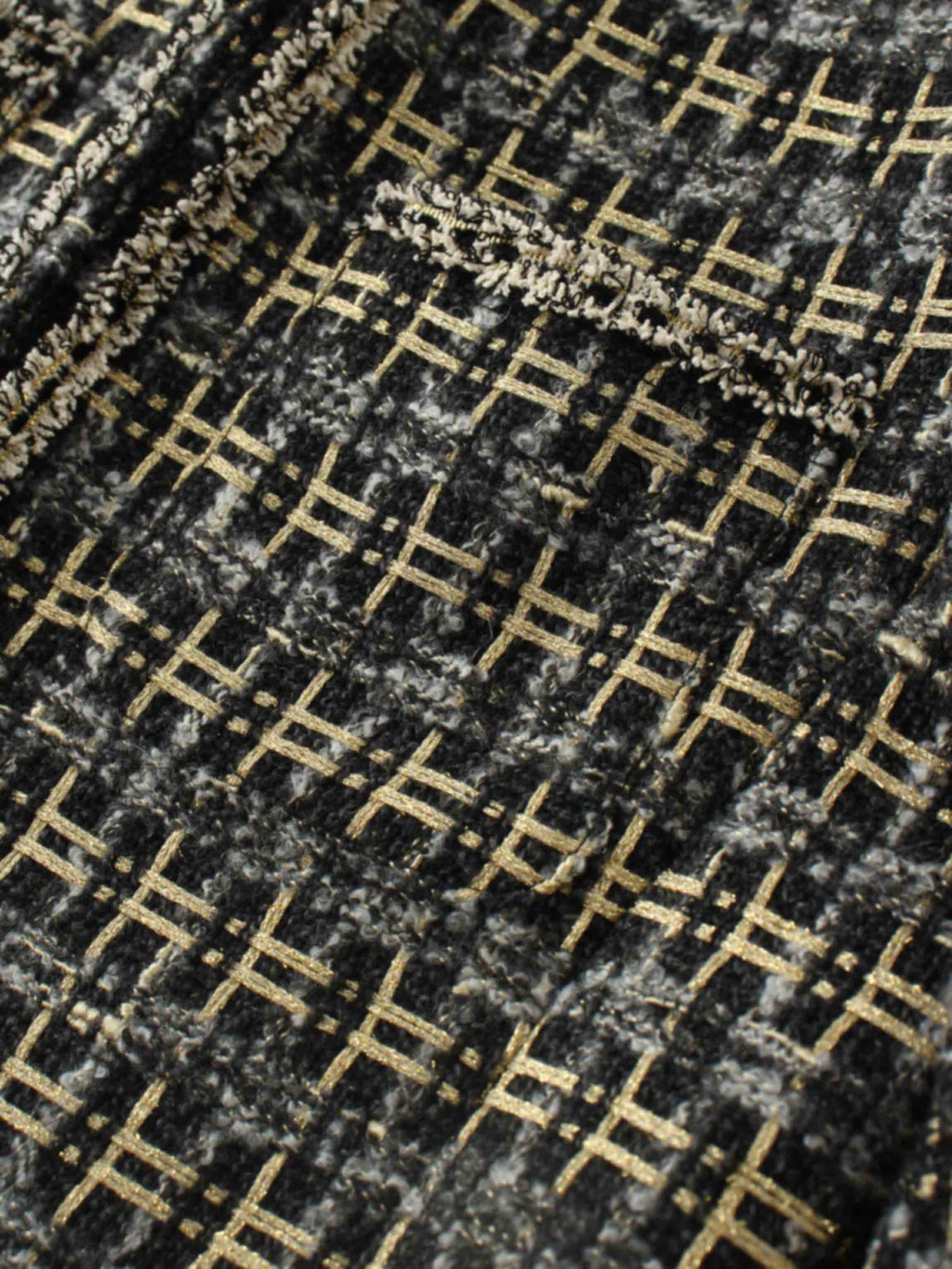 Boucle Jacket-Black/Gold