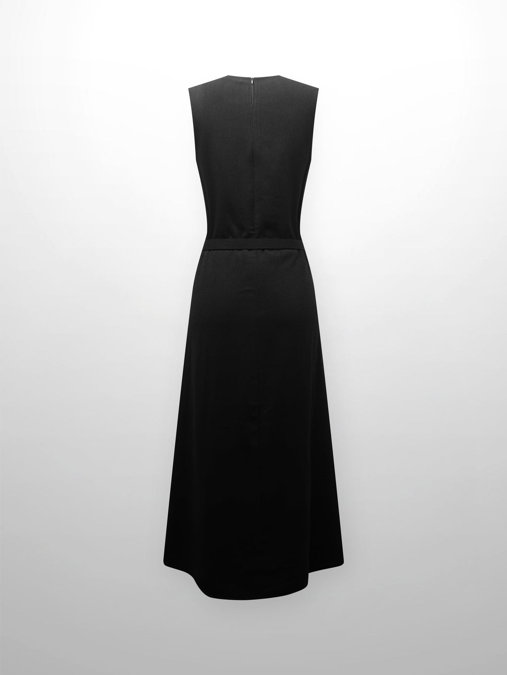 Stitched Down Pleated Jumper-Black