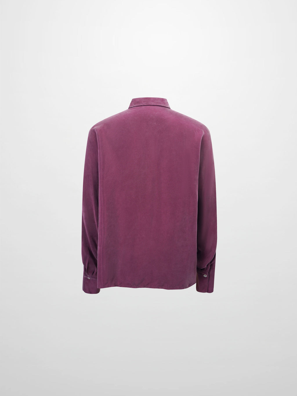 Dolman Sleeve Cupro Blouse-Eggplant