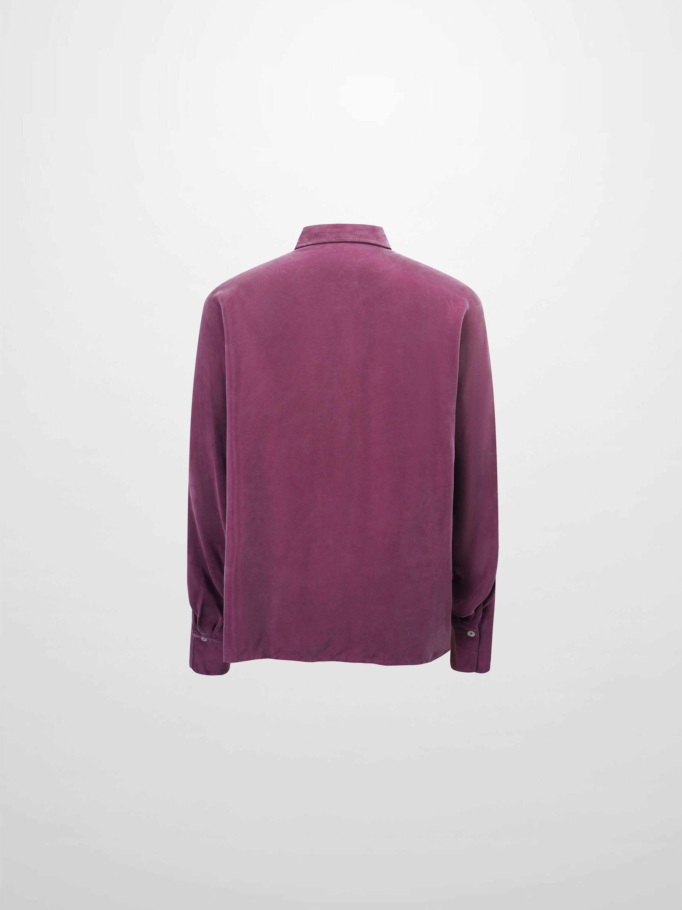 Dolman Sleeve Cupro Blouse-Eggplant