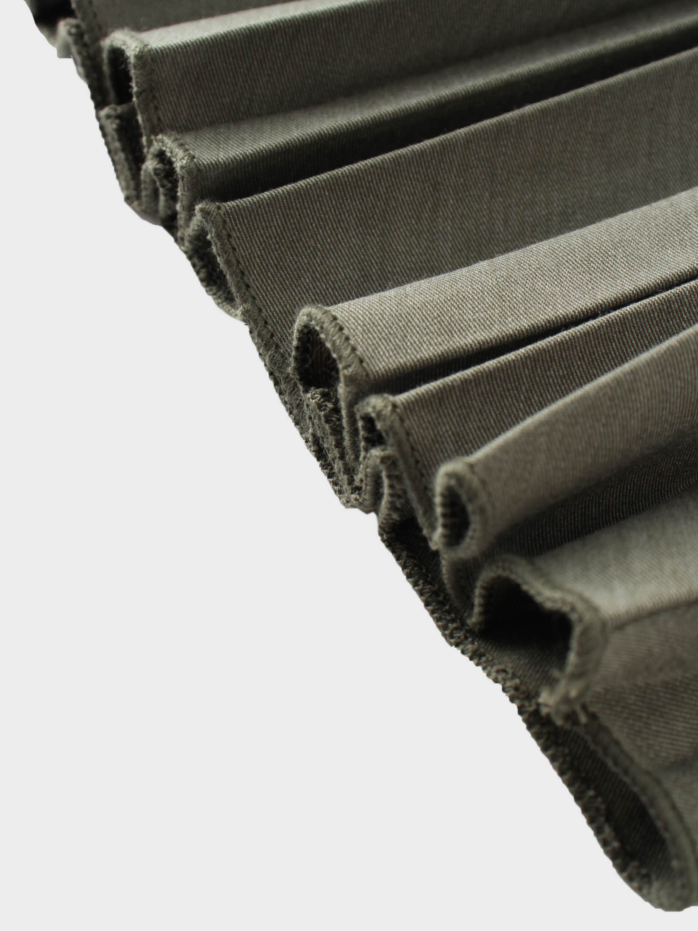 Mix Pleat Skirt-Olive Green