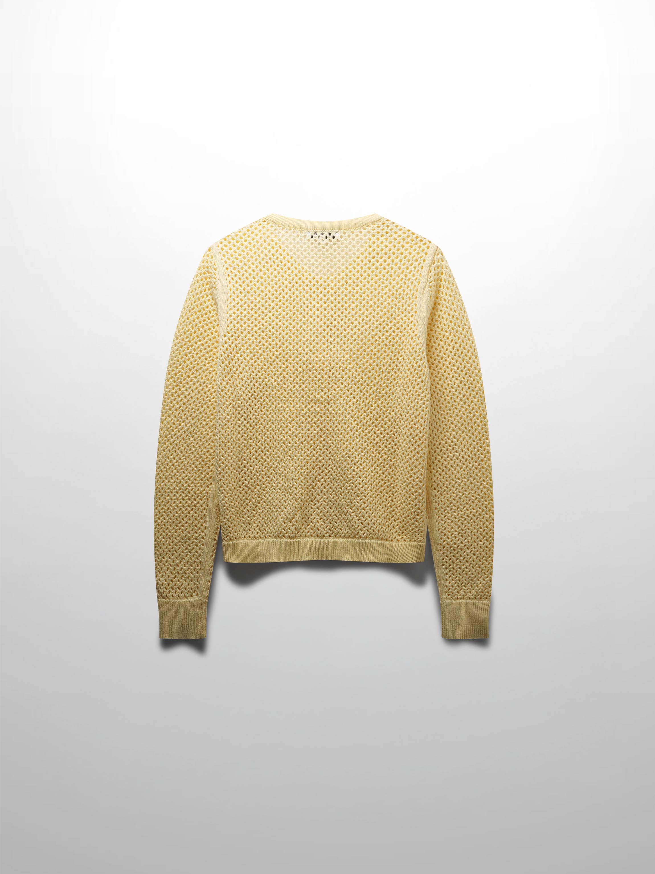 Crochet Knit Button Down Cardigan-Creamy Yellow