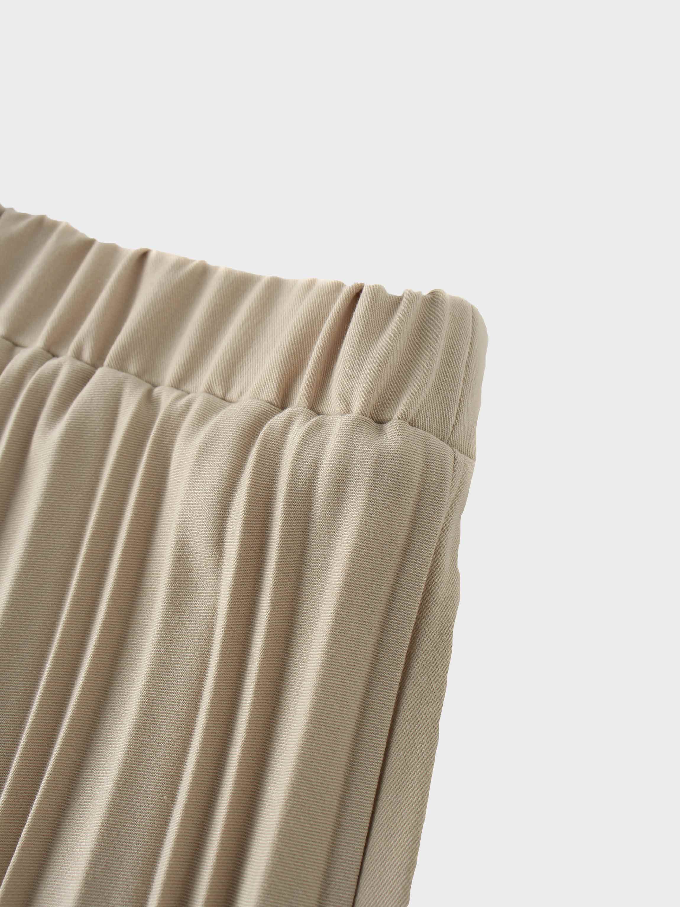 Mix Pleat Skirt-Ivory