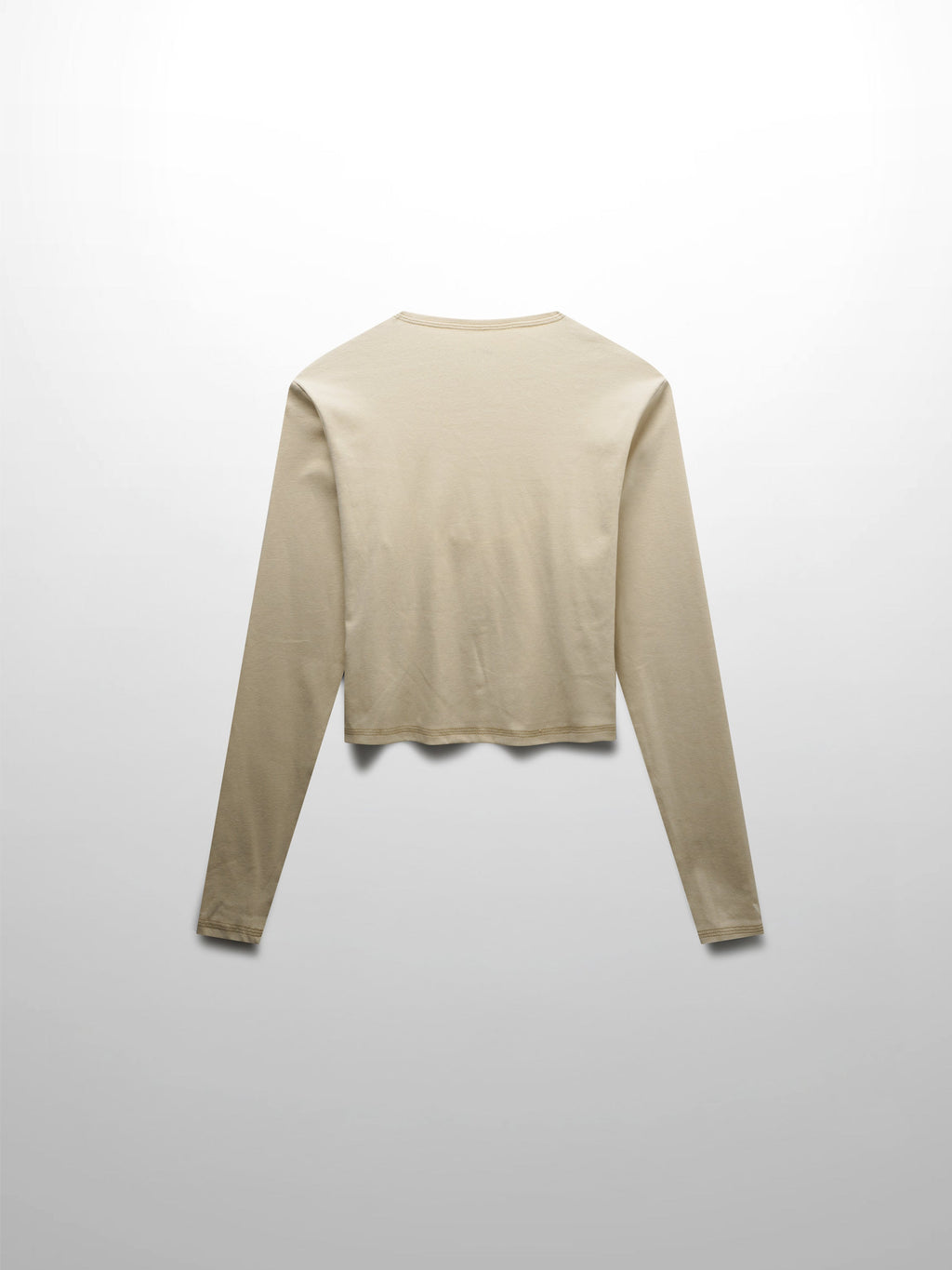 Basic T-Shirt Cropped Cardigan-Tan