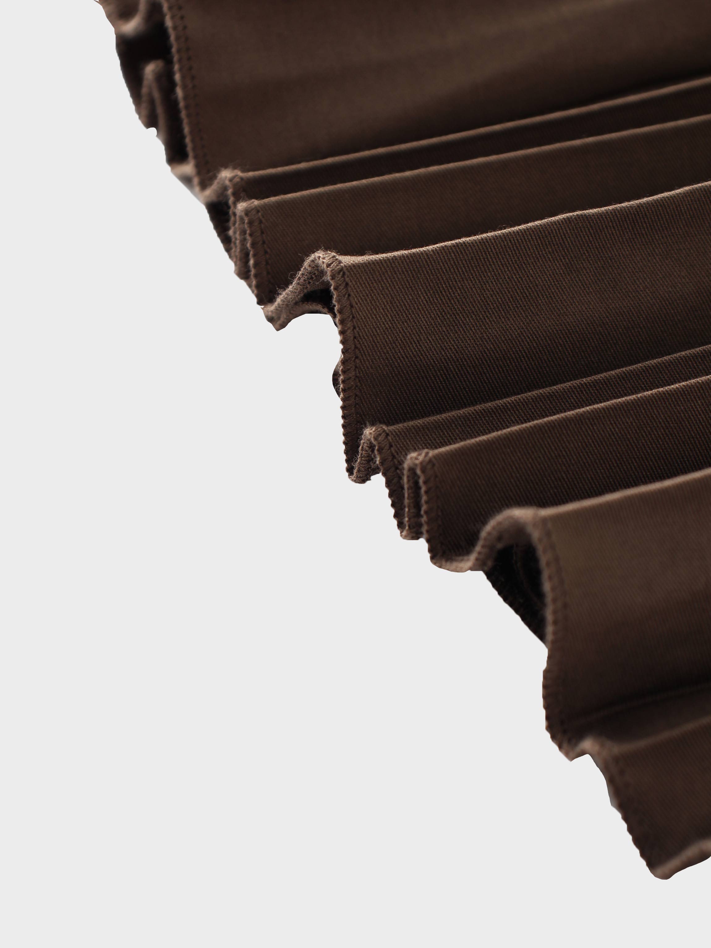 Mix Pleat Skirt-Brown