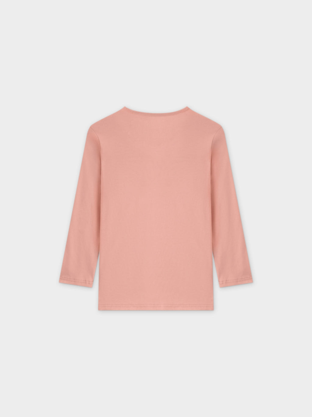 BASIC HIGH V TEE 3Q-PEACH
