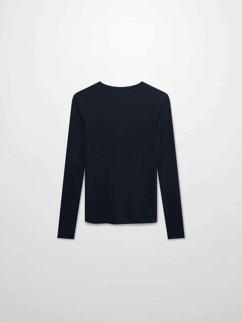 Soft Ribbed High V Tee-Navy