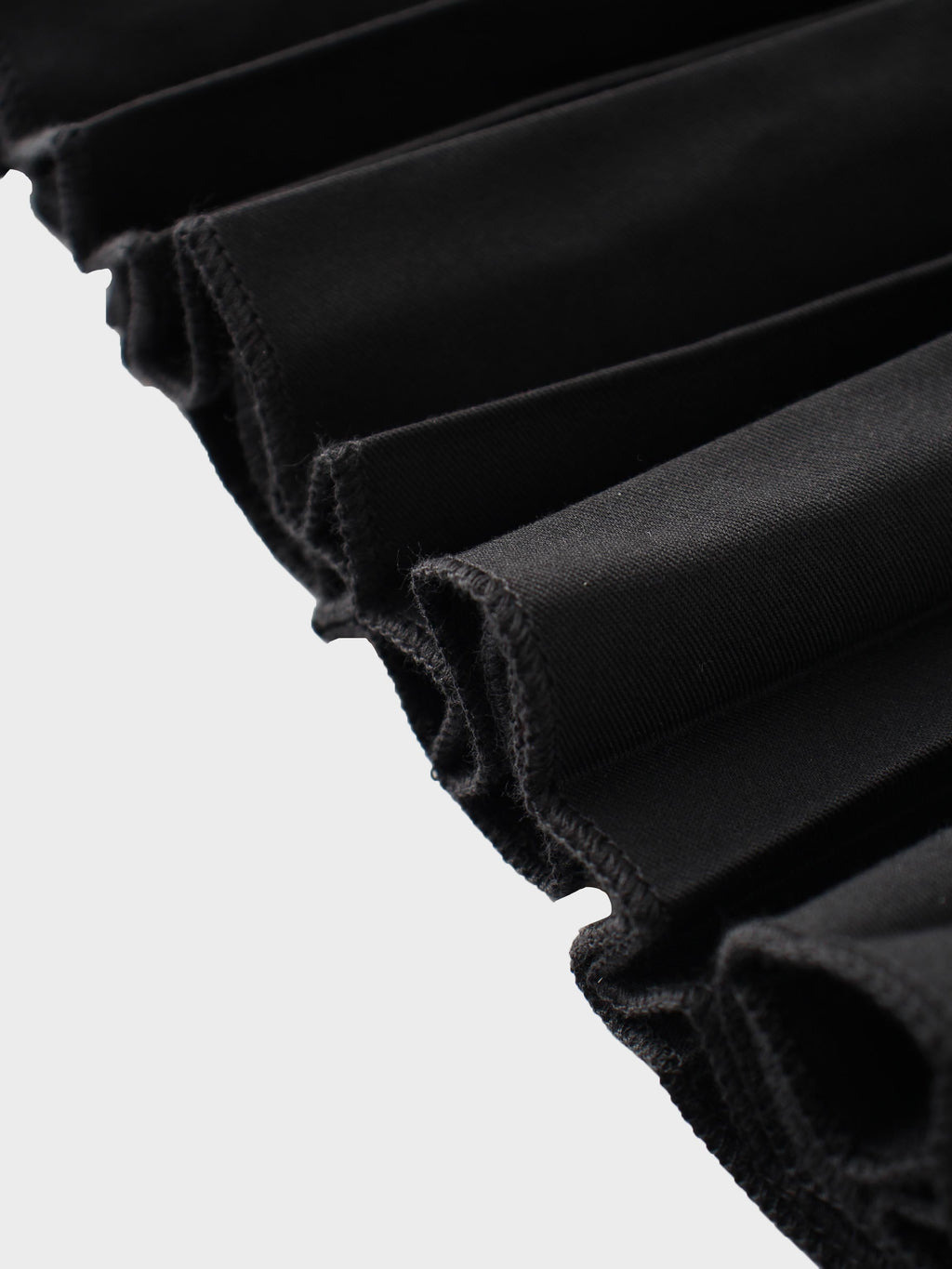 Mix Pleat Skirt-Black