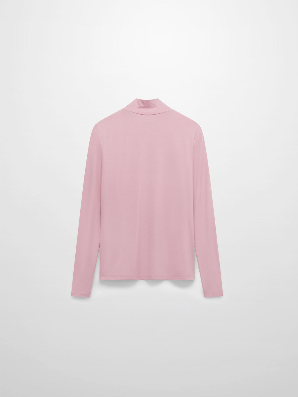 Modal Turtleneck Long Sleeve-Rose Pink