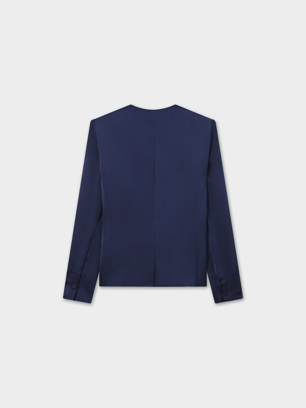 Satin Evening Blazer-Navy