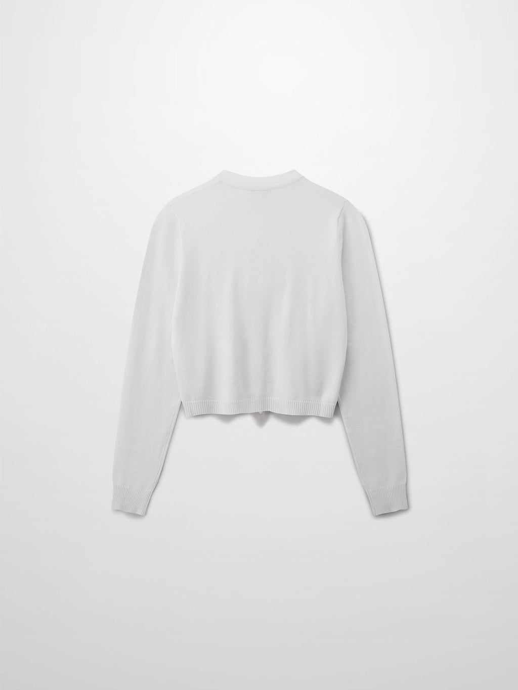 5 Bow Crop Cardigan-White