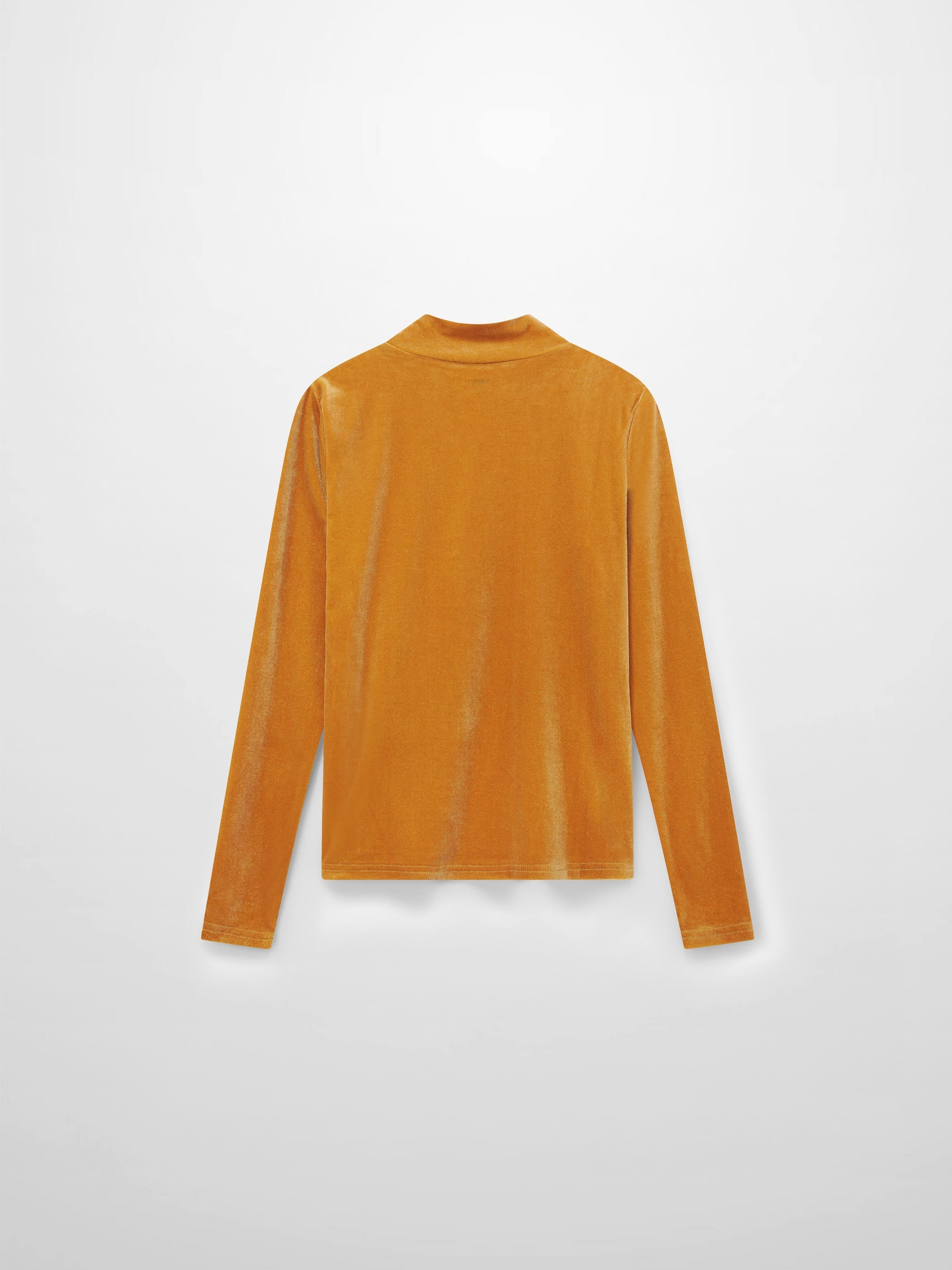 Velour Mock Neck Turtleneck-Mocha Mousse