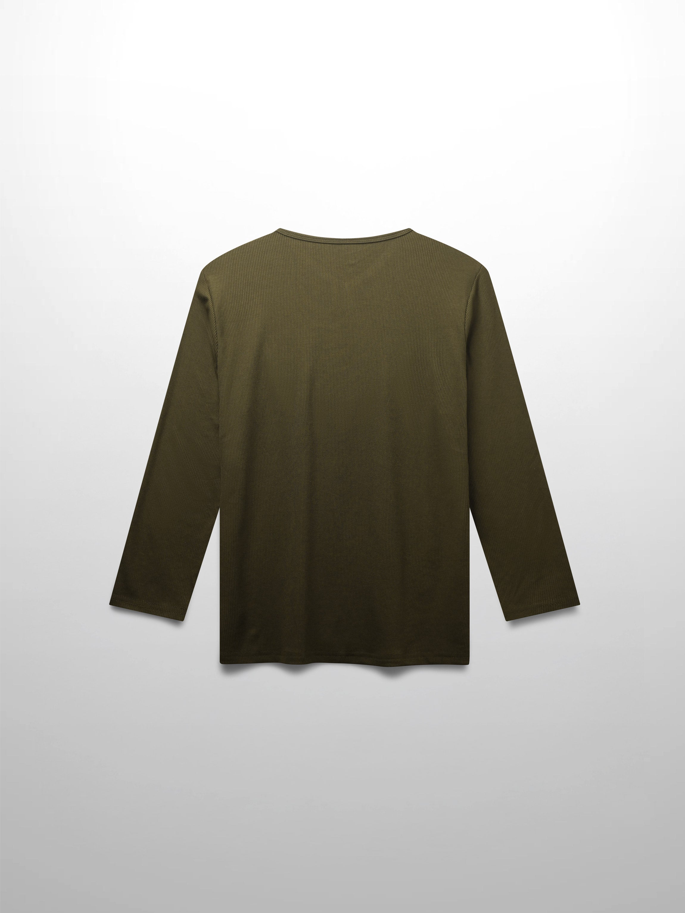 RIBBED HIGH V 3Q-CHOCOLATE BROWN