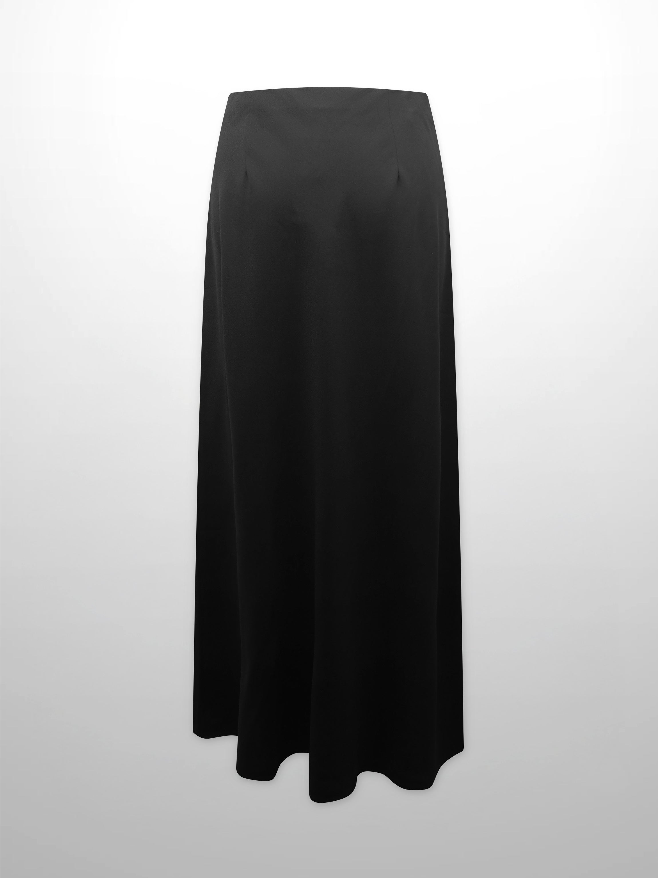 Crepe Slip Skirt-Black