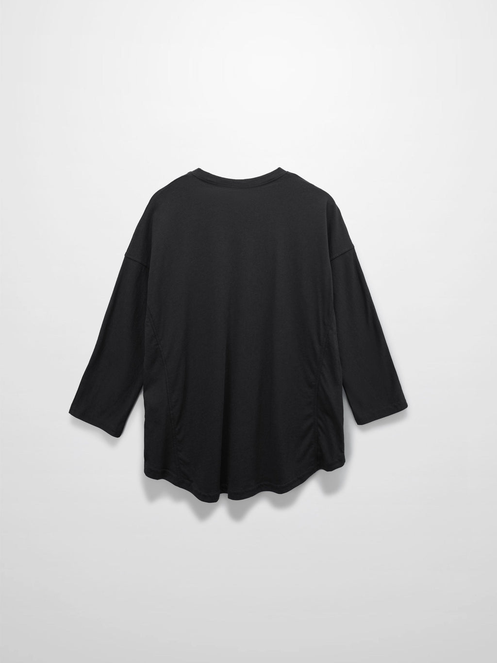 Pima Cotton Boxy Dolman Tee-Black