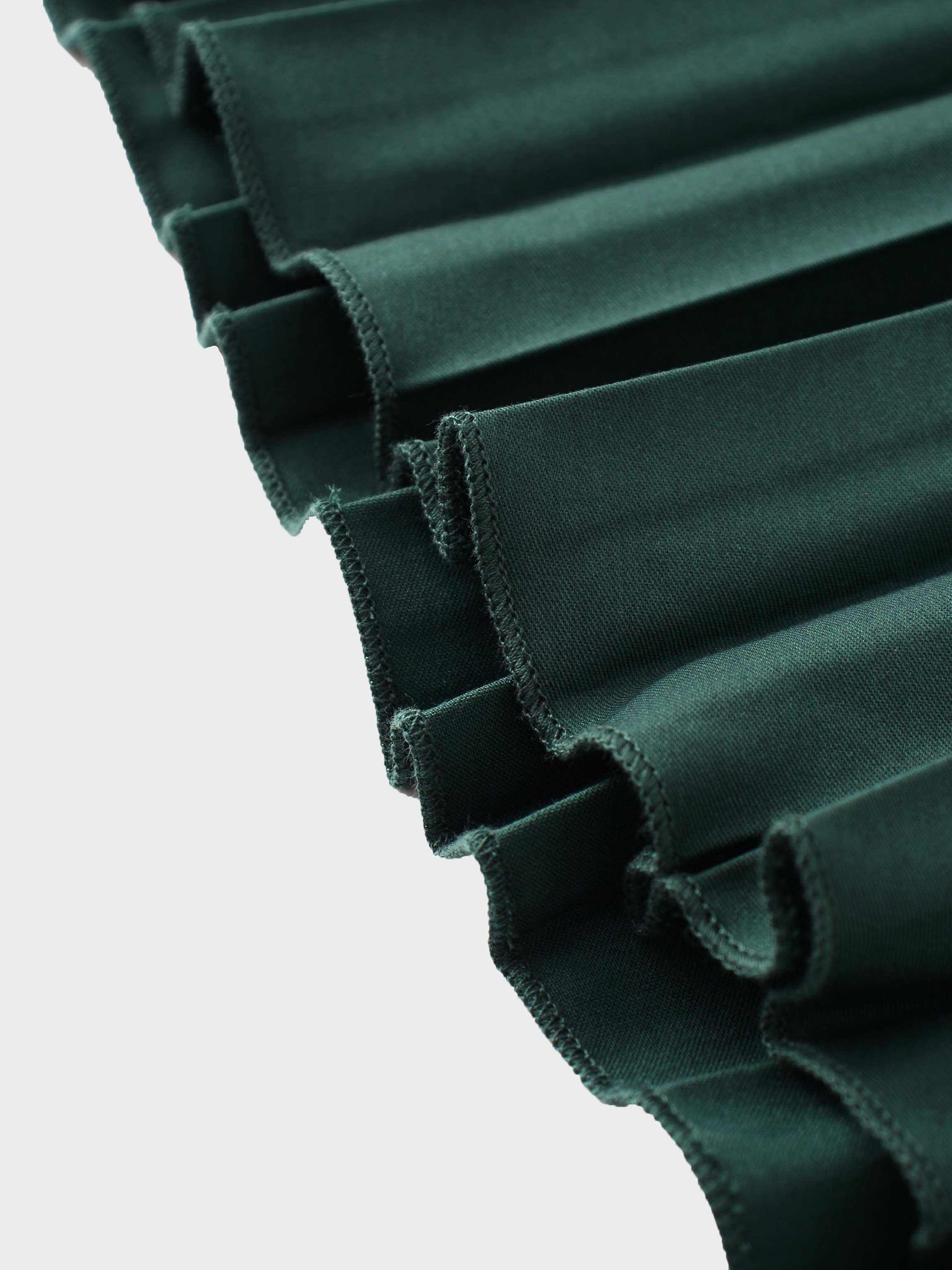 Mix Pleat Skirt-Emerald Green
