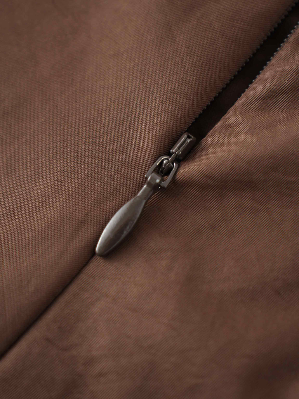 Taffeta Yoke Skirt-Brown