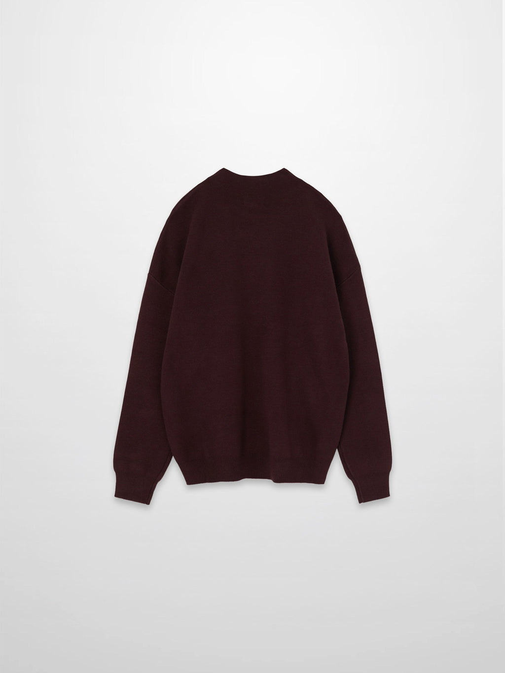 Mock Neck Thin Knit Sweater-Brown