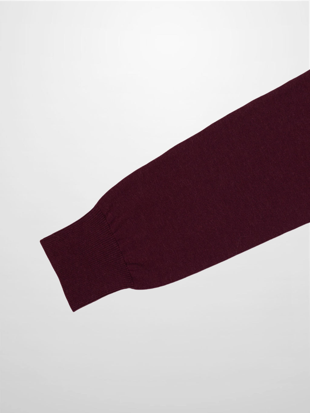Wool Blend Collared Cardigan-Burgundy