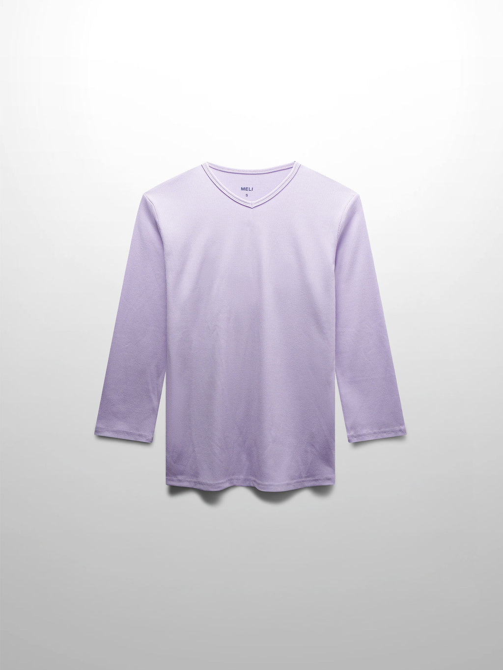 RIBBED HIGH V 3Q-LILAC