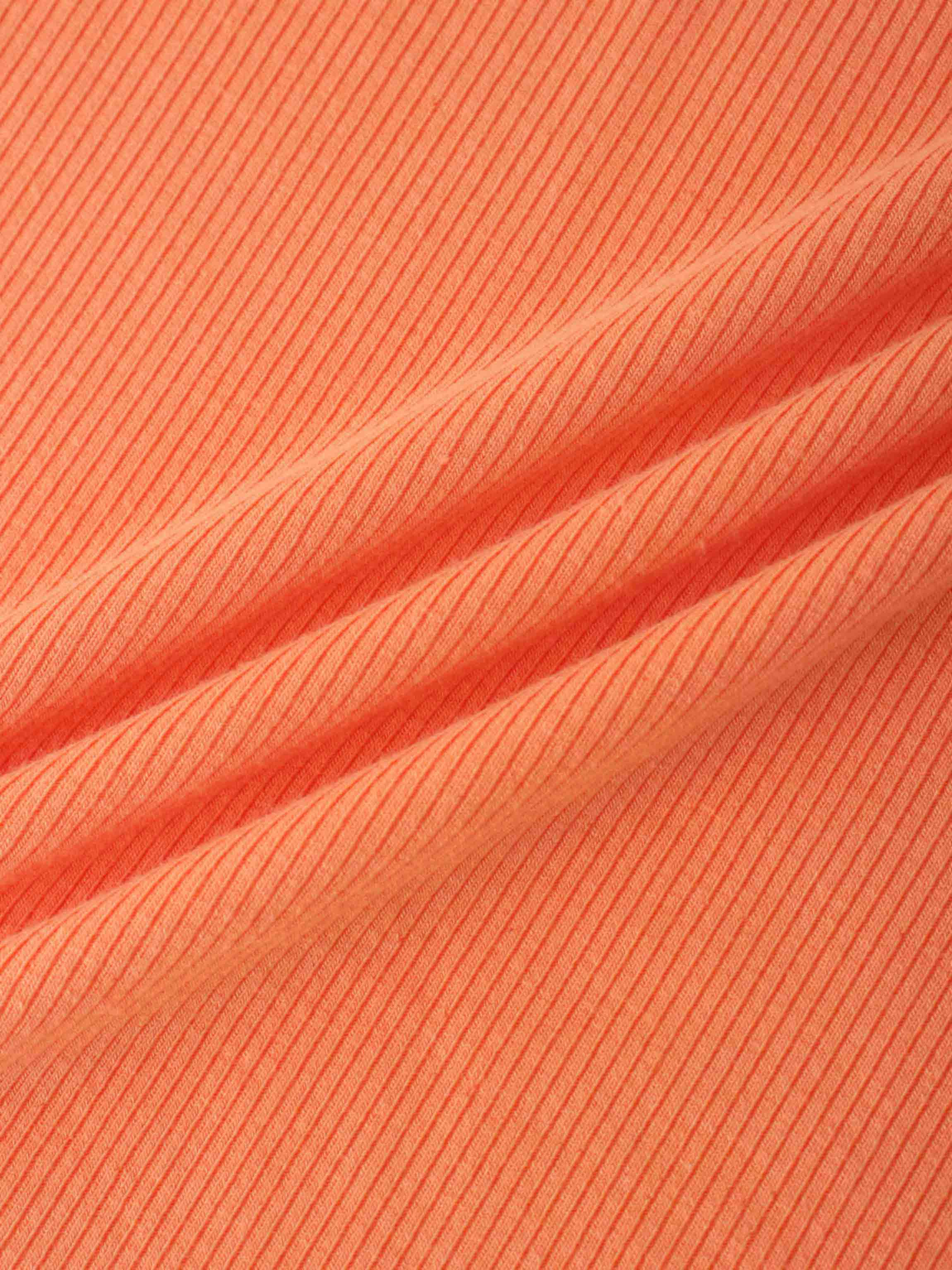 RIBBED HIGH V 3Q-ORANGE