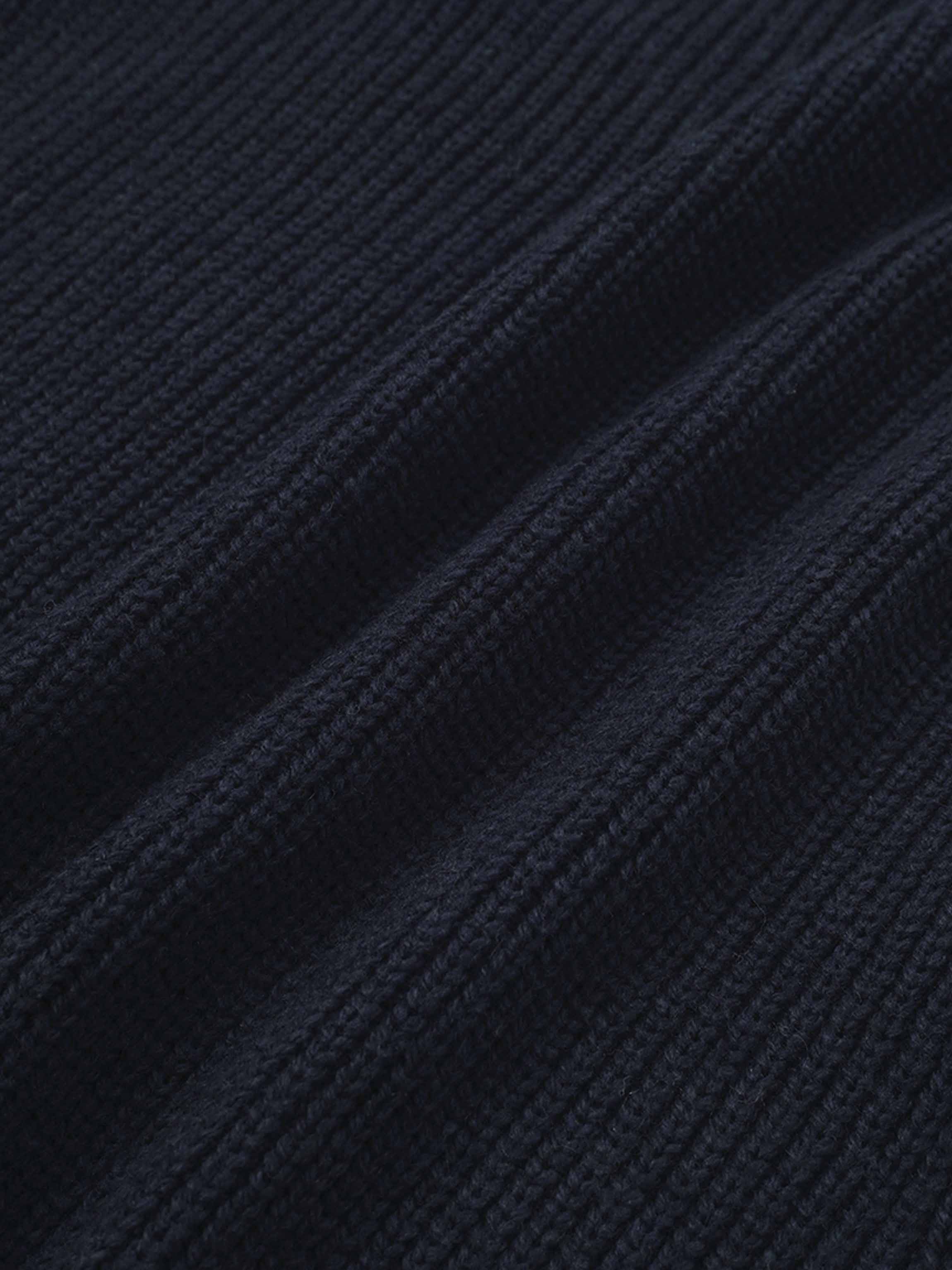 Puff Sleeve Sweater-Navy