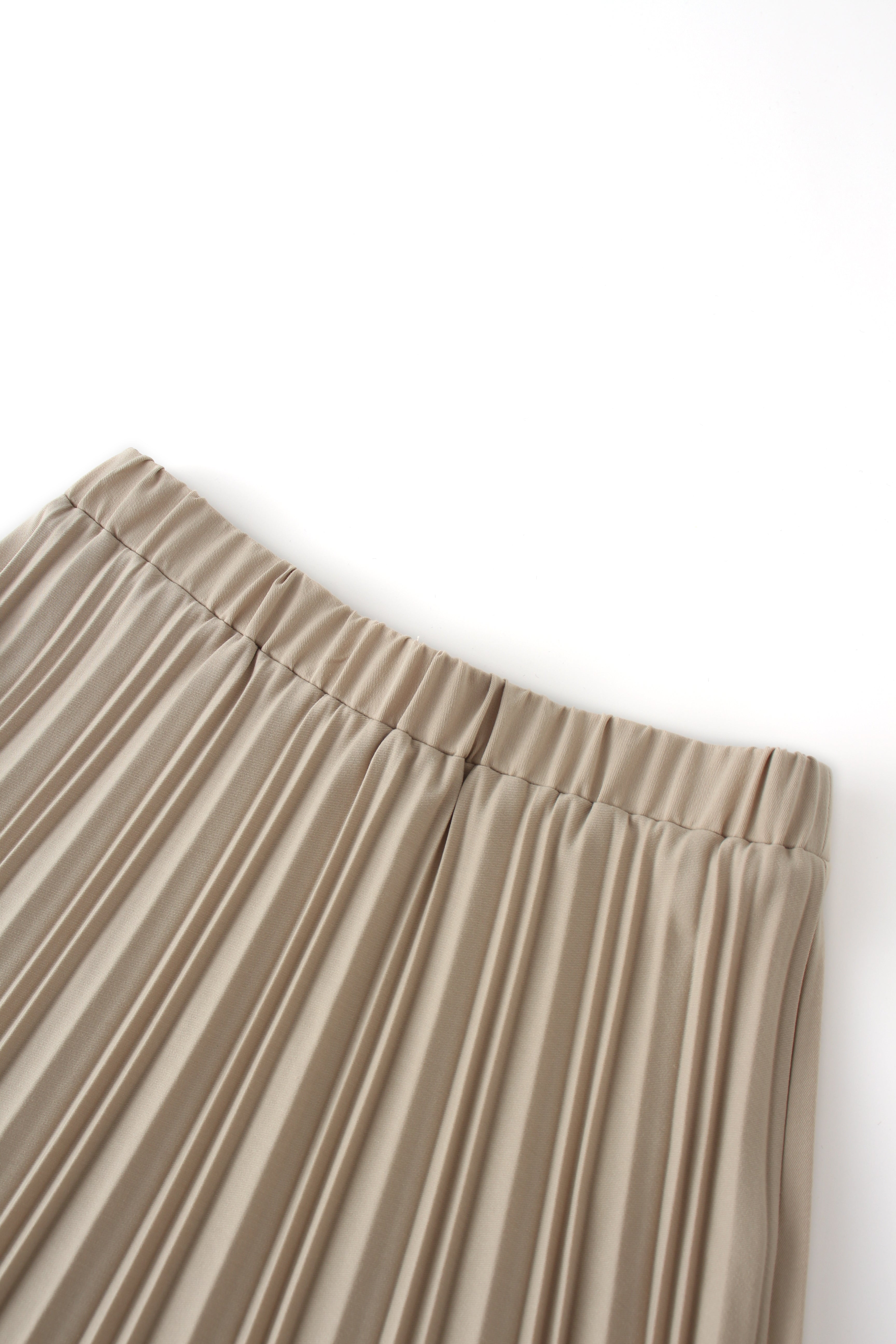 Mix Pleat Skirt-Ivory