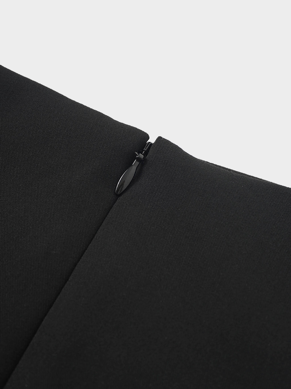 Side Loop Straight Maxi Skirt-Black