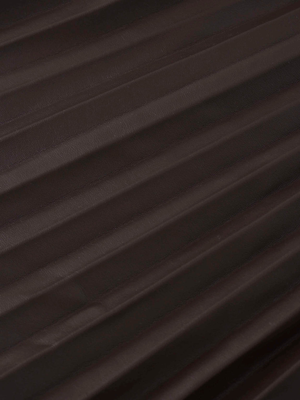 Accordion Pleated Faux Leather Skirt-Brown