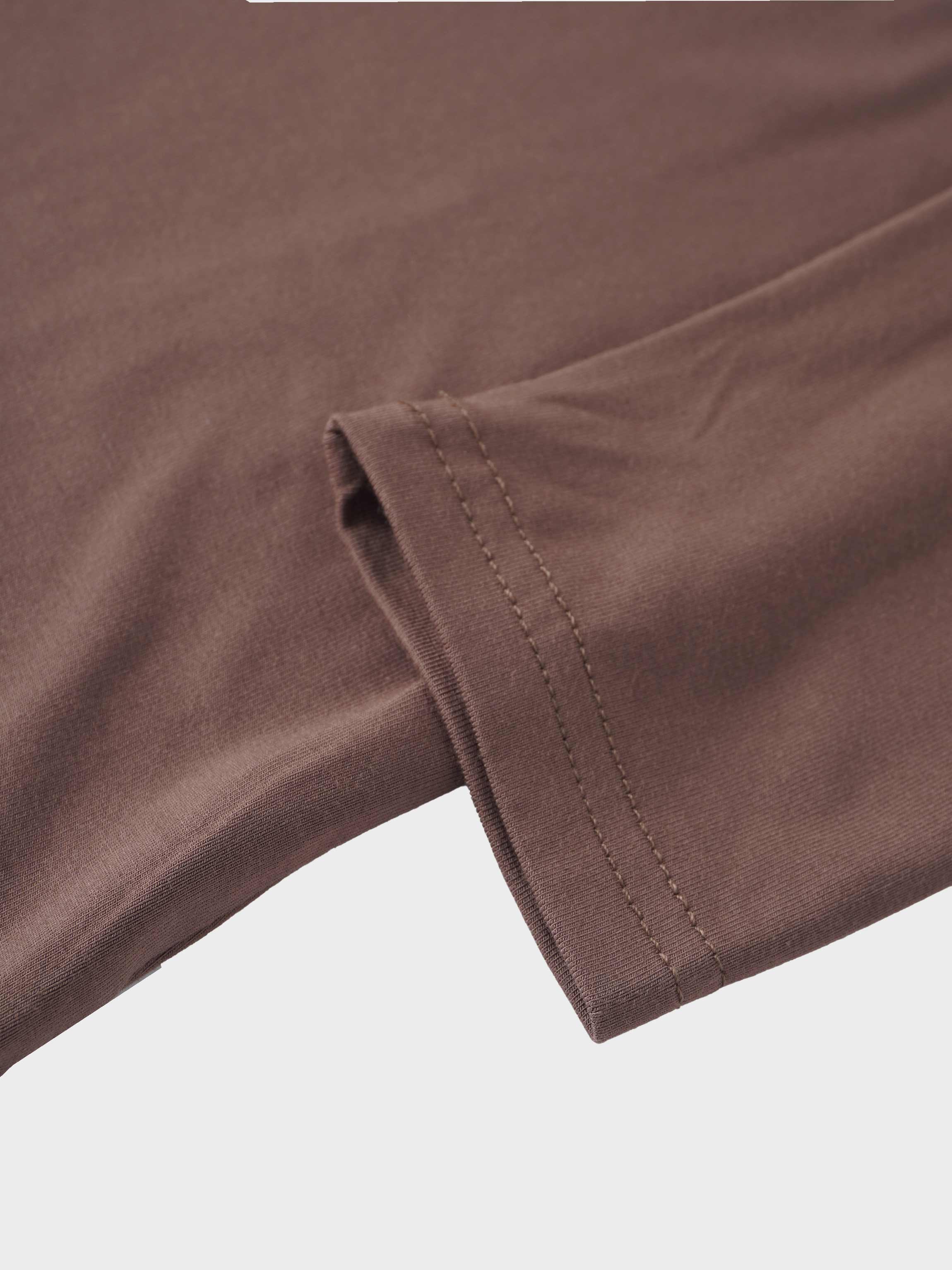 Modal Turtleneck Long Sleeve-Mocha Mousse