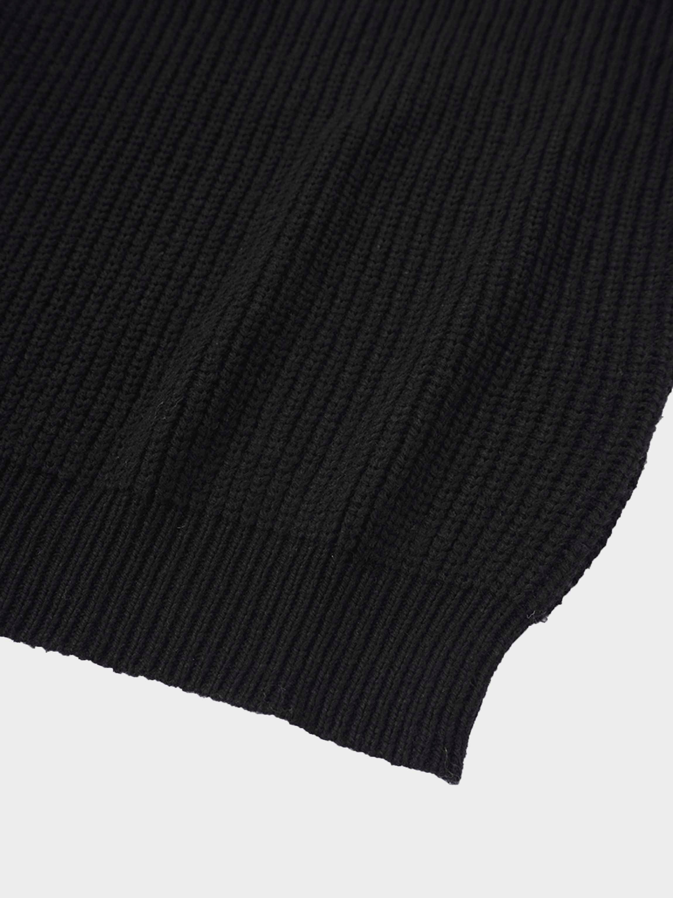 Puff Sleeve Sweater-Black