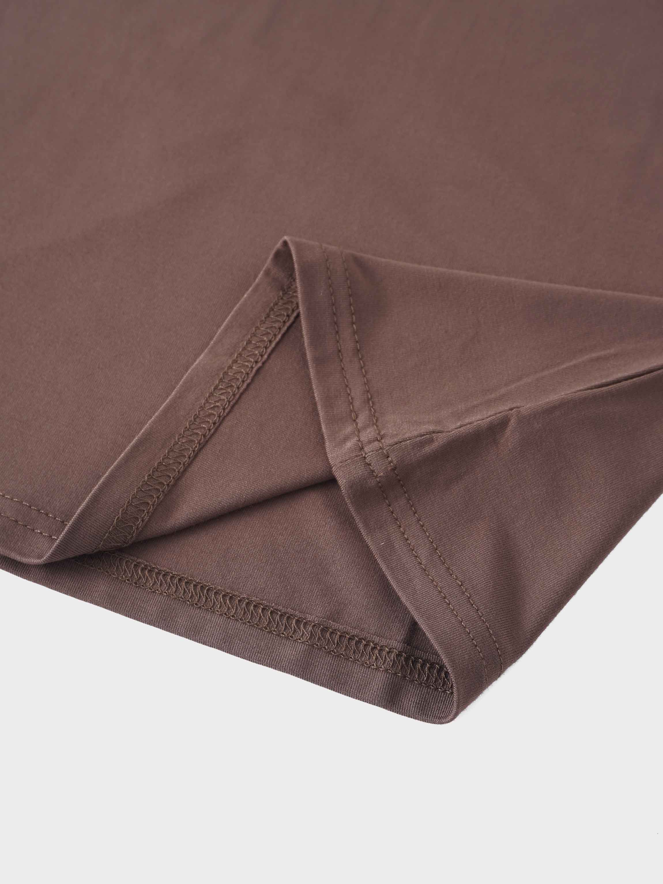 Modal Turtleneck Long Sleeve-Mocha Mousse