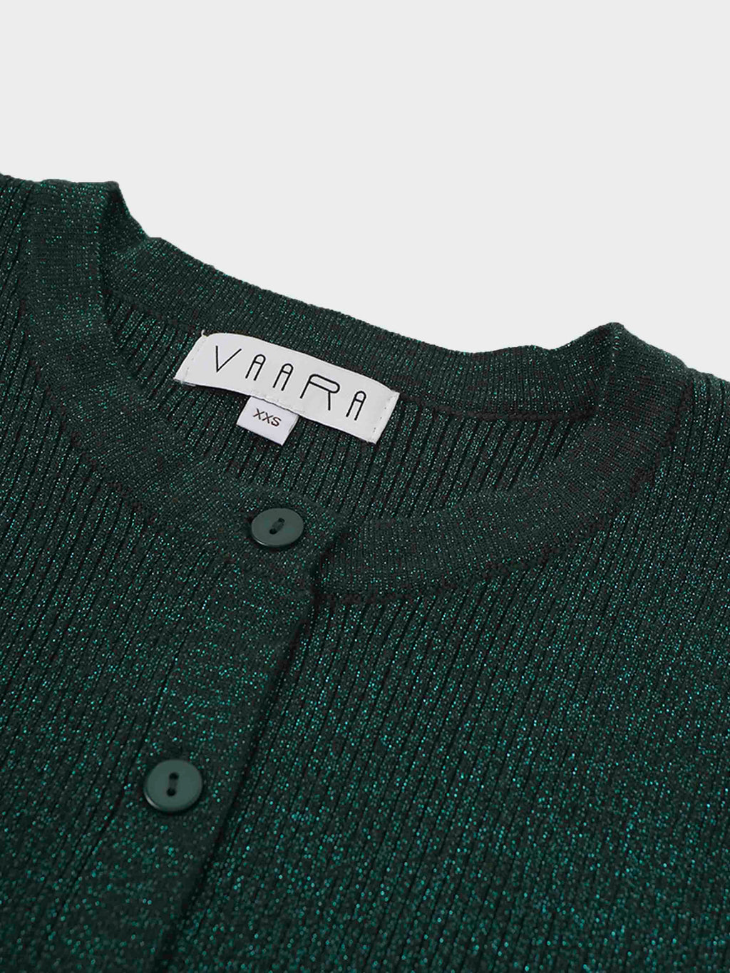 Lurex Ribbed Sweater-Hunter Green