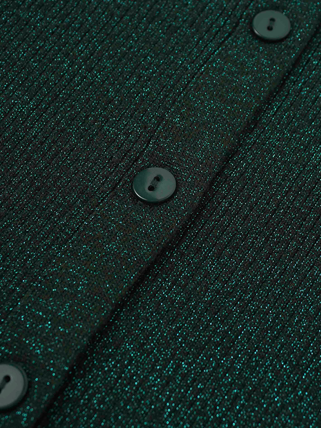 Lurex Ribbed Sweater-Hunter Green