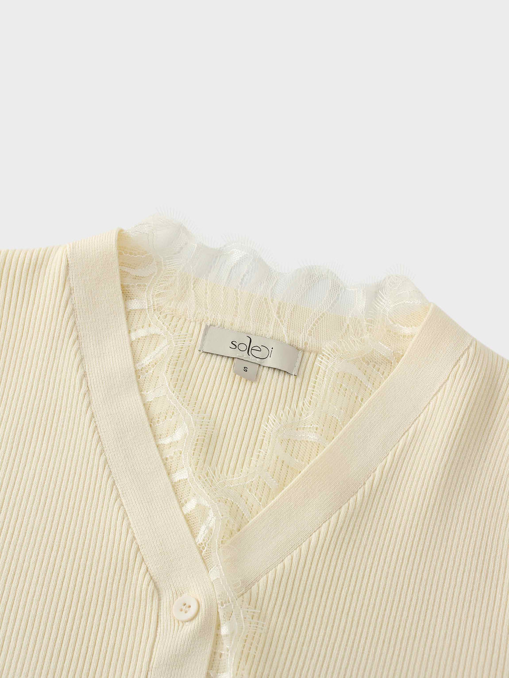 Lace Trimmed Sweater-Cream