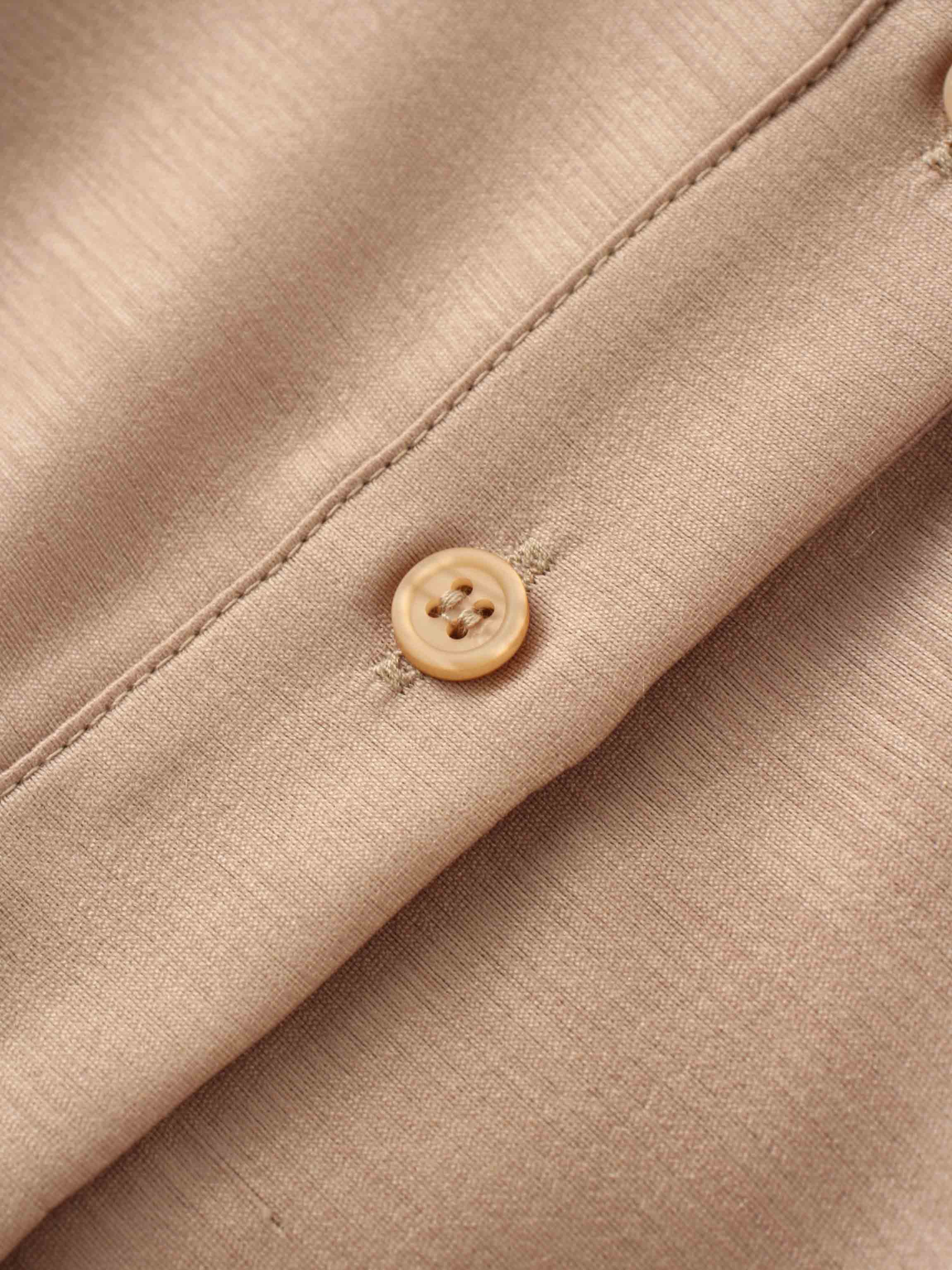 Textured Puff Sleeve Blouse-Mushroom